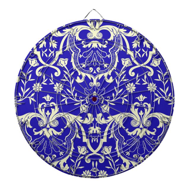 Rennaisance Damask #1 @ Sonolotre Dartboard With Darts (Front)