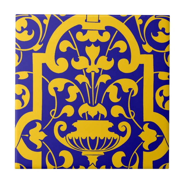 Rennaisance Damask #4 @ Sonolotre Ceramic Tile (Front)