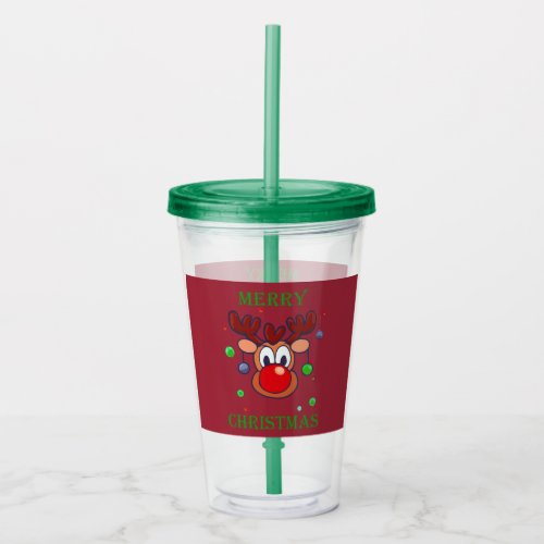 Renne Nol Rudolph _ Merry christmas Acrylic Tumbler