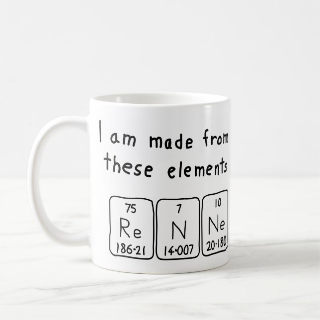 Renne periodic table name mug (Left)
