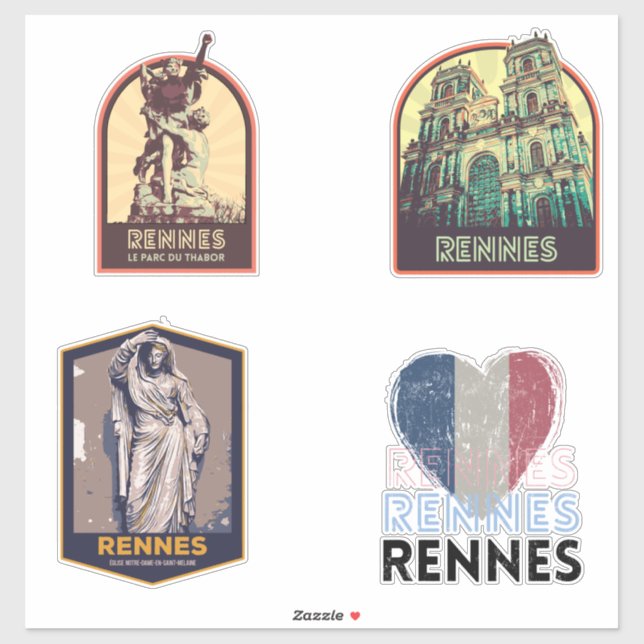 Rennes city France is my proud hometown pack Sticker (Sheet)