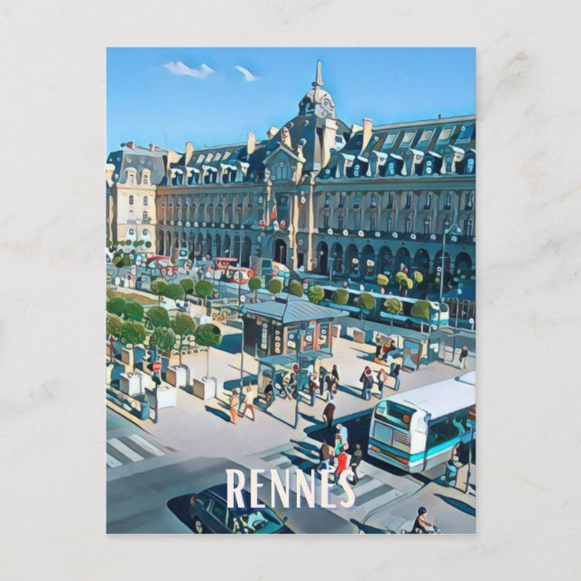 Rennes Photo Vintage Postcard (Front)