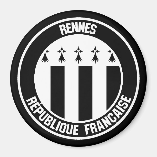 Rennes Round Emblem Magnet (Front)