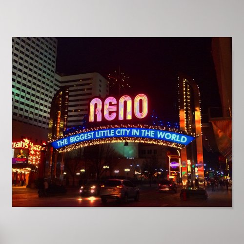 Reno Arch Sign 1 Poster 