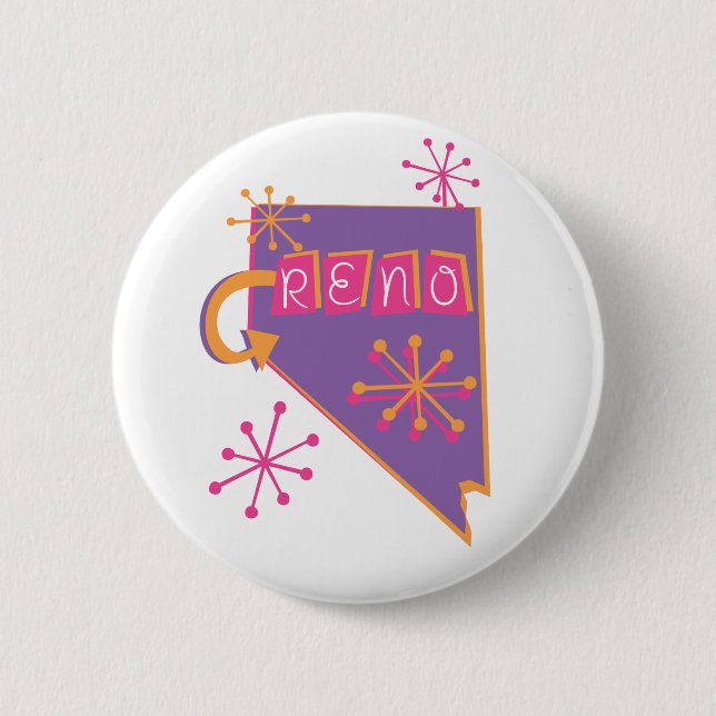 Reno Bright Pinback Button (Front)