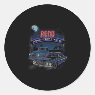 Reno Car Cruise Show Nevada American Vintage Truck Classic Round Sticker