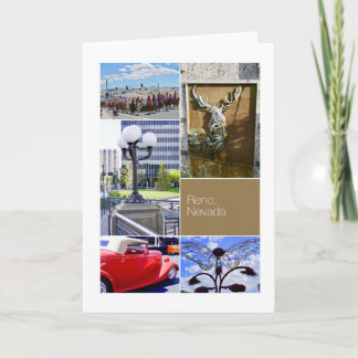 Reno city, Nevada, photo-collage Card