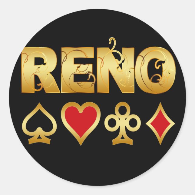 RENO CLASSIC ROUND STICKER (Front)