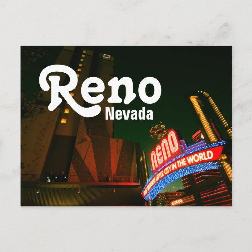 Reno Downtown Postcard _ Whitney Peak