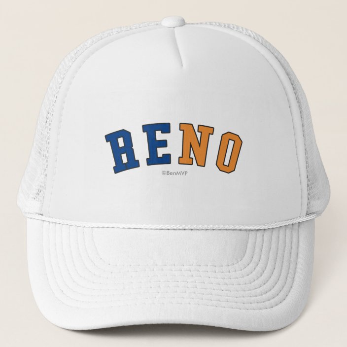 Reno in Nevada State Flag Colors Mesh Hat
