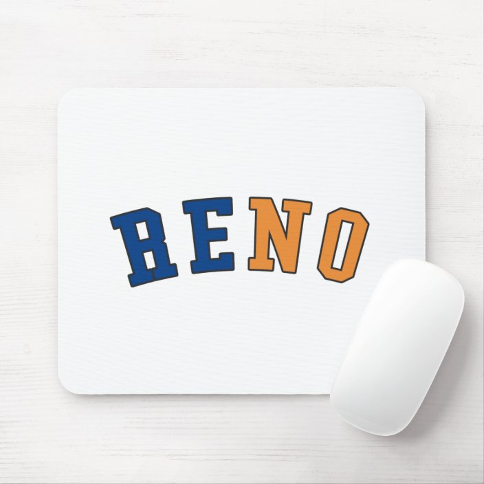 Reno in Nevada State Flag Colors Mouse Pad