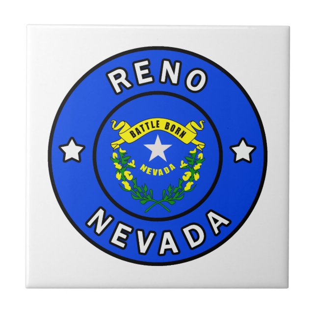 Reno Nevada Ceramic Tile (Front)