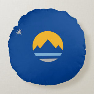 Reno (Nevada) City flag Round Pillow