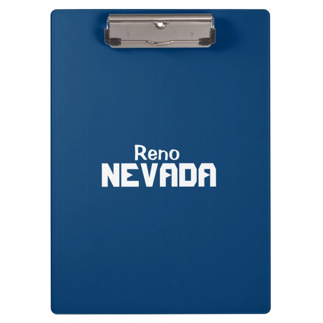 Reno, Nevada Clipboard (Front)
