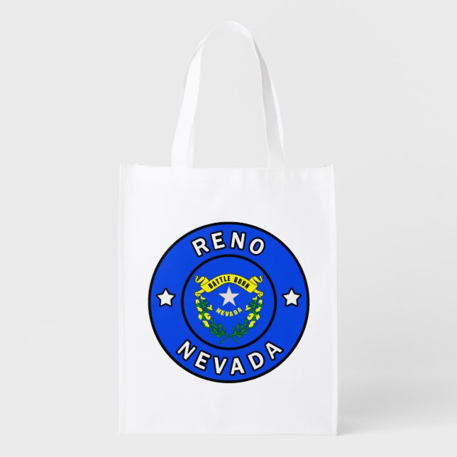 Reno Nevada Grocery Bag (Front)