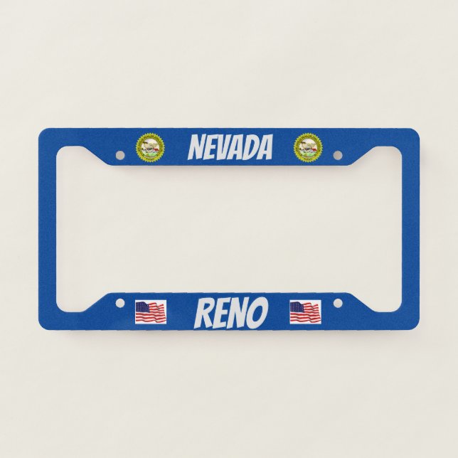 Reno, Nevada License Plate Frame (Front)