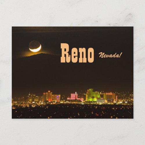 Reno Nevada New Moon Postcard