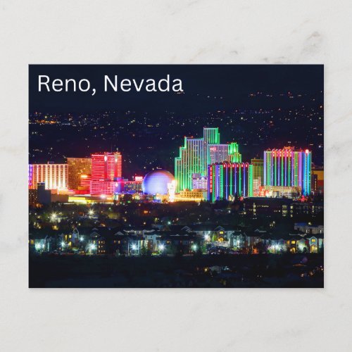 Reno Nevada Postcard Souvenir Travel City