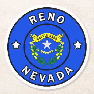 Reno Nevada Round Paper Coaster