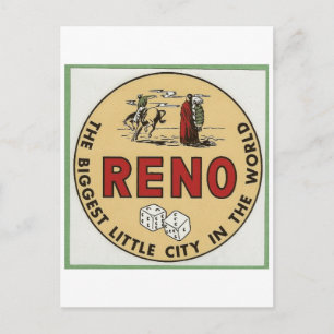 RENO NEVADA TRAVEL POSTCARD