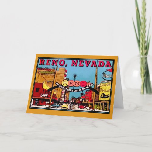 Reno Nevada Vintage Art   Card
