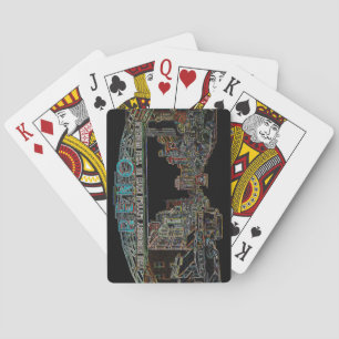 RENO NEVADA VINTAGE COLORFUL Neon Art Poker Cards