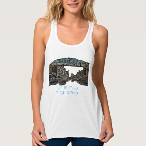 RENO NEVADA VINTAGE COLORFUL WATERCOLOR ART neon Tank Top