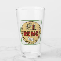 Reno Nevada - Vintage Travel Glass