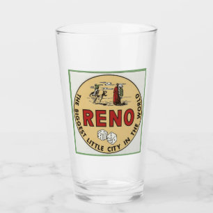 Reno Nevada - Vintage Travel Glass