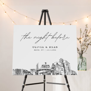 Reno Rehearsal Dinner The Night Before Sign