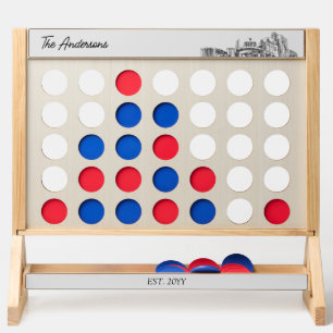 Reno Skyline Personalized Wedding Lawn Game Fast Four