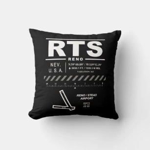 Reno Stead Airport RTS Throw Pillow