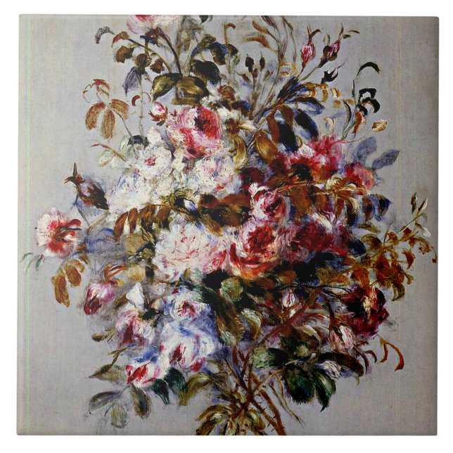 Renoir - A Bouquet of Roses, Ceramic Tile (Front)