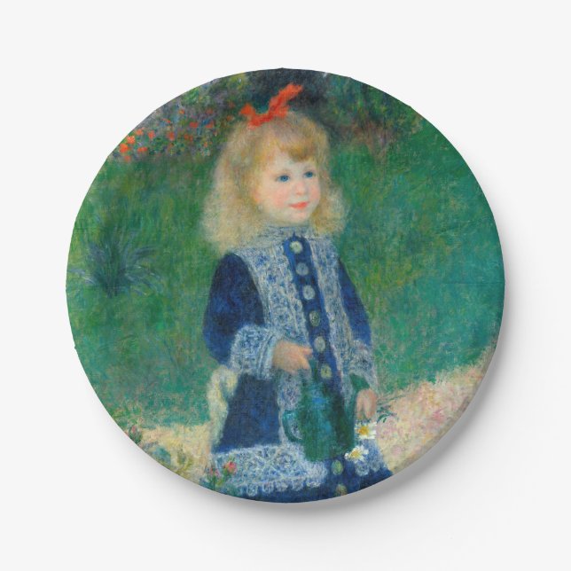 Renoir "A Girl With A Watering Can" Paper Plates (Front)