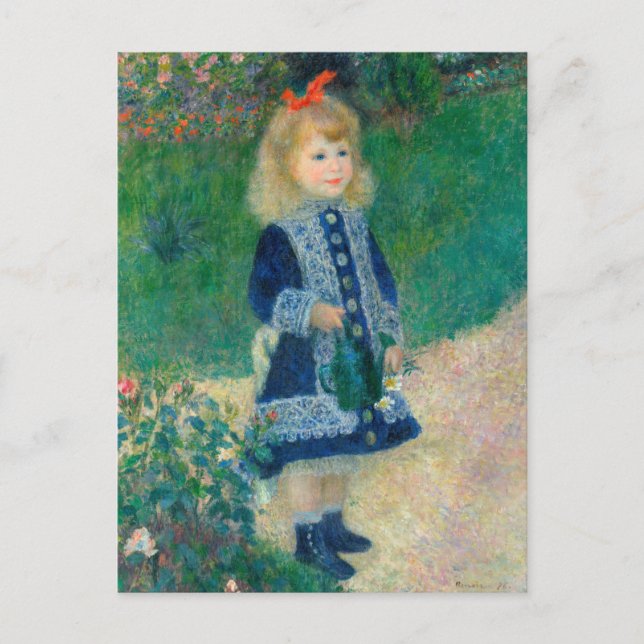 Renoir "A Girl With a Watering Can" Postcard (Front)