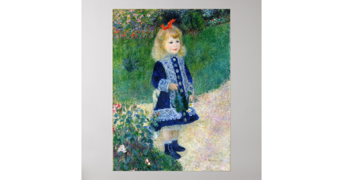 Renoir A Girl With A Watering Can Poster Zazzle Com