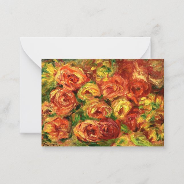 Renoir - Armful of Roses Note Card (Front)