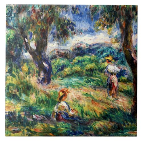 Renoir _ Blue Landscape Ceramic Tile
