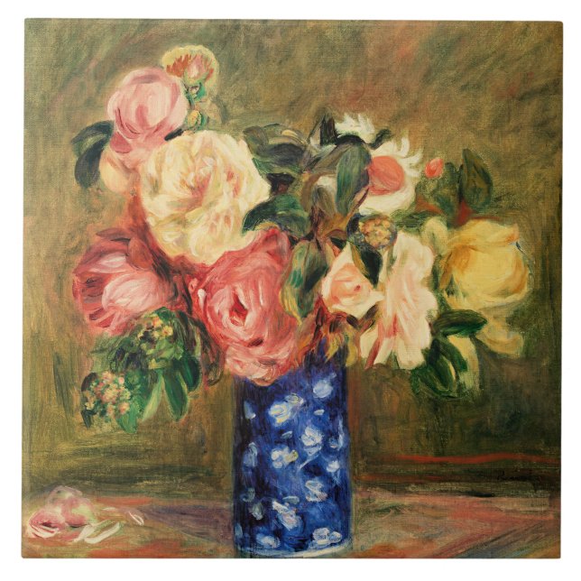 Renoir - Bouquet of Roses Ceramic Tile (Front)