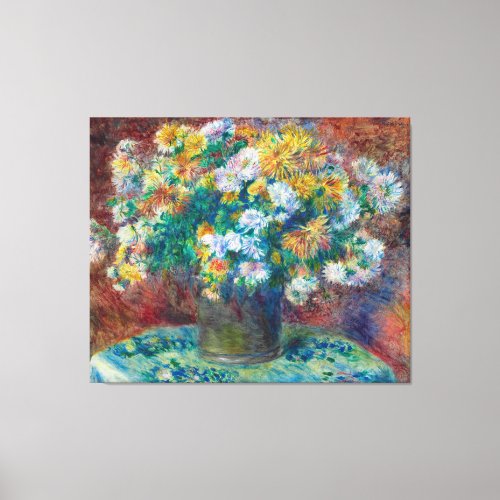 Renoir Chrysanthemums Painting Canvas Print