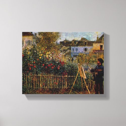 Renoir Claude Monet Painting in His Garden at Arge Canvas Print