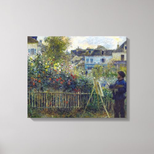 Renoir _ Claude Monet Painting in his Garden Canvas Print