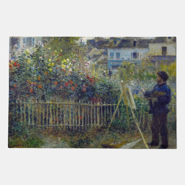 Renoir - Claude Monet Painting in his Garden Doormat (Front)