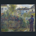 Renoir - Claude Monet Painting in his Garden Fleece Blanket<br><div class="desc">Claude Monet Painting in his Garden at Argenteuil (Claude Monet peignant dans son jardin a Argenteuil) - Pierre-Auguste Renoir,  Oil on Canvas,  1873</div>