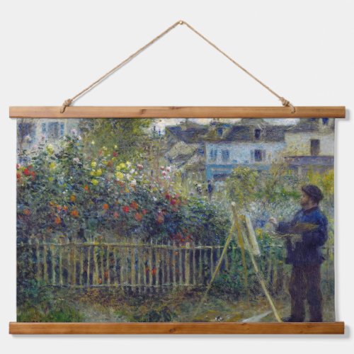 Renoir _ Claude Monet Painting in his Garden Hanging Tapestry