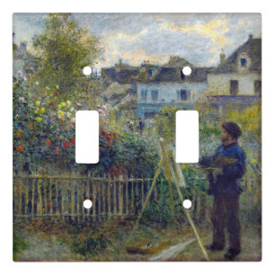 Renoir - Claude Monet Painting in his Garden Light Switch Cover