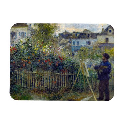 Renoir _ Claude Monet Painting in his Garden Magnet