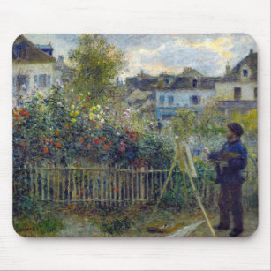 Renoir - Claude Monet Painting in his Garden Mouse Pad