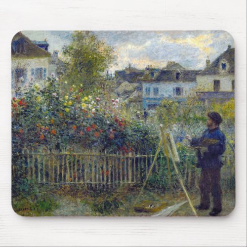 Renoir _ Claude Monet Painting in his Garden Mouse Pad