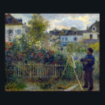Renoir - Claude Monet Painting in his Garden Poster<br><div class="desc">Claude Monet Painting in his Garden at Argenteuil (Claude Monet peignant dans son jardin a Argenteuil) - Pierre-Auguste Renoir,  Oil on Canvas,  1873</div>